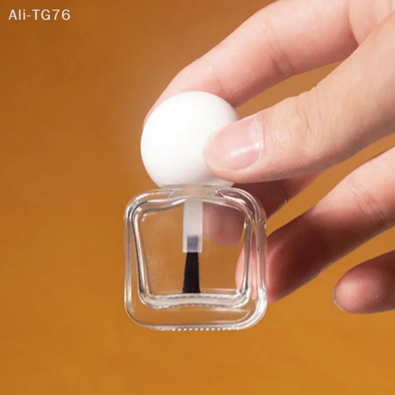 Empty Glass Nail Polish Bottles with Brush Lid | 8/10/15ml