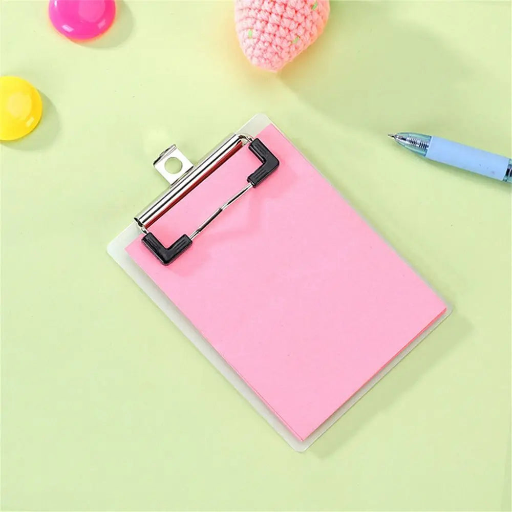 Notebooks 50sheets Clipboard Notepads Writing Pad Paper Holder Clip Folder Board Thickened Panel Mini Memo Pad Stationery Peaceful Pleasures Health and Wellness pink