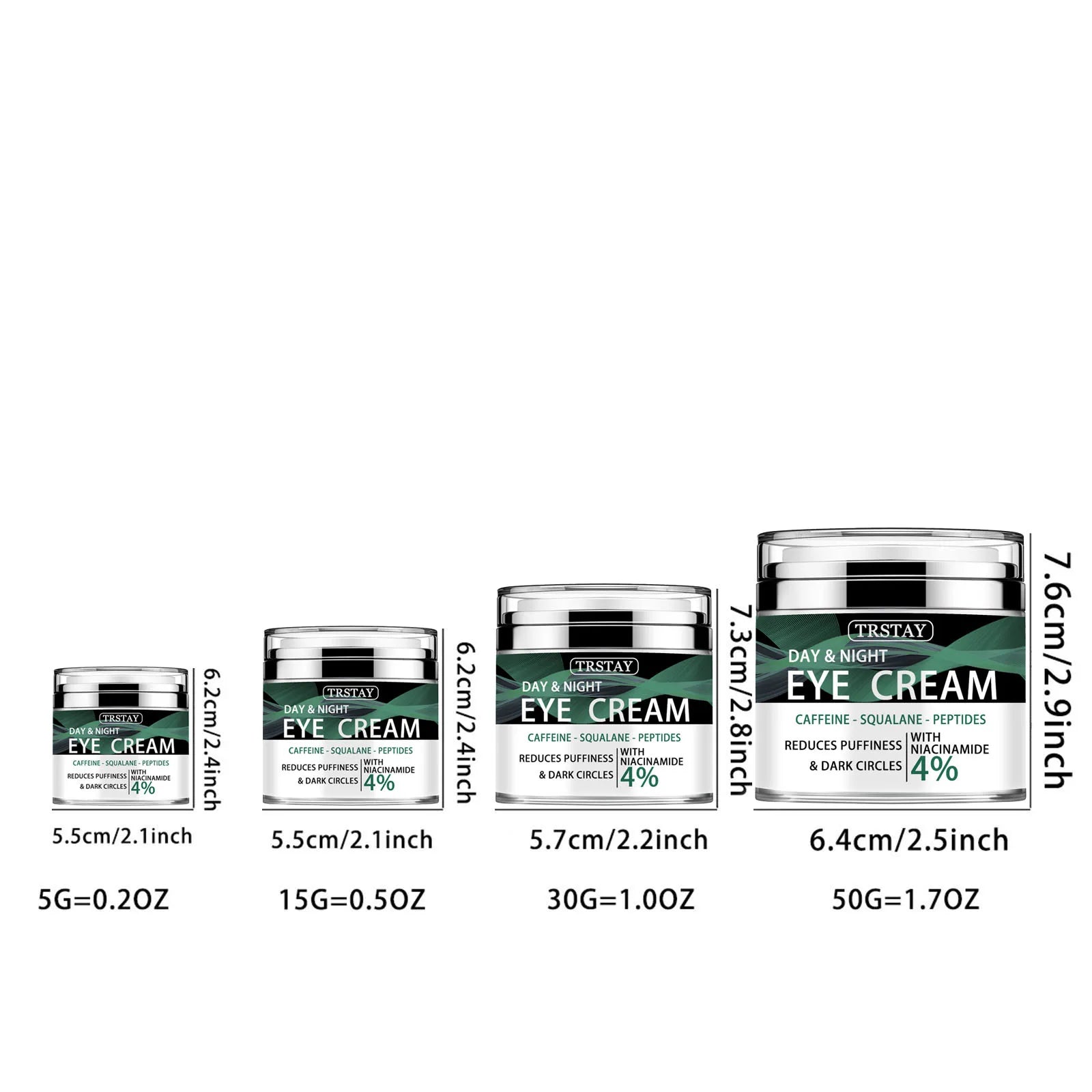 Caffeine Eye Cream for Puffiness and Bags Under Eyes Daily Anti-Wrinkle Peaceful Pleasures Health and Wellness
