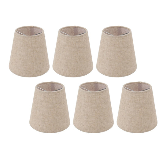 Lamp Shade Small Lamp Shade Clip On Drum Linen Fabric Lampshade for Candle Bulbs Lighting Accessories Lighting Accessories Peaceful Pleasures Health and Wellness
