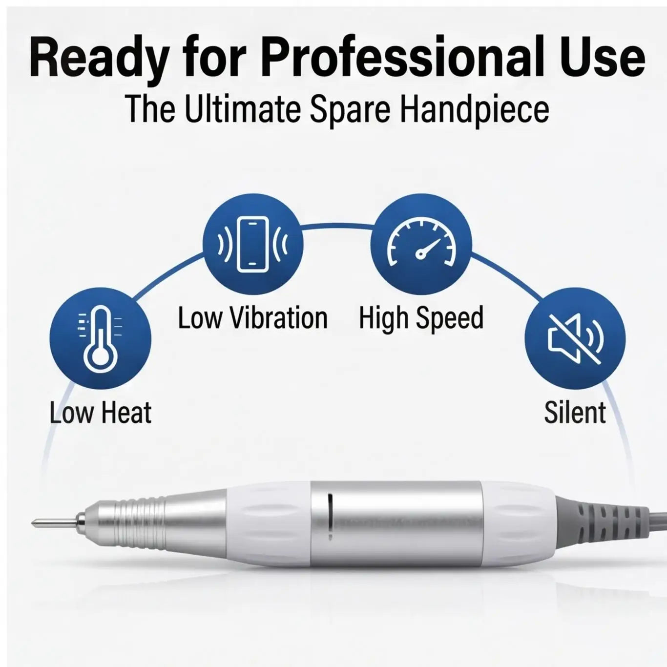 Replacement Pen Handpiece for Nail Drill, 35000rpm 5-Pin Plug Electric Manicure Pedicure Beauty Tool Accessory Peaceful Pleasures Health and Wellness