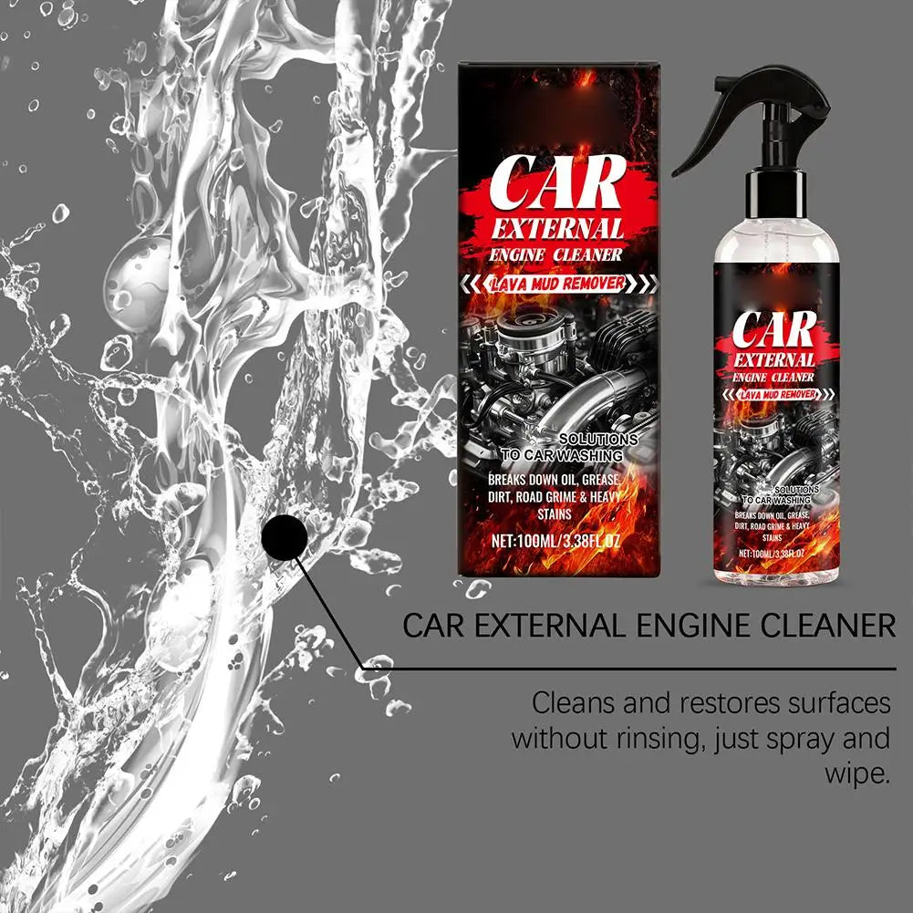 For Auto Engine Exterior Cleaner - No-Rinse Fast Oil Stain Remover Powerful Degreasing Car Maintenance Essential Tool Peaceful Pleasures Health and Wellness