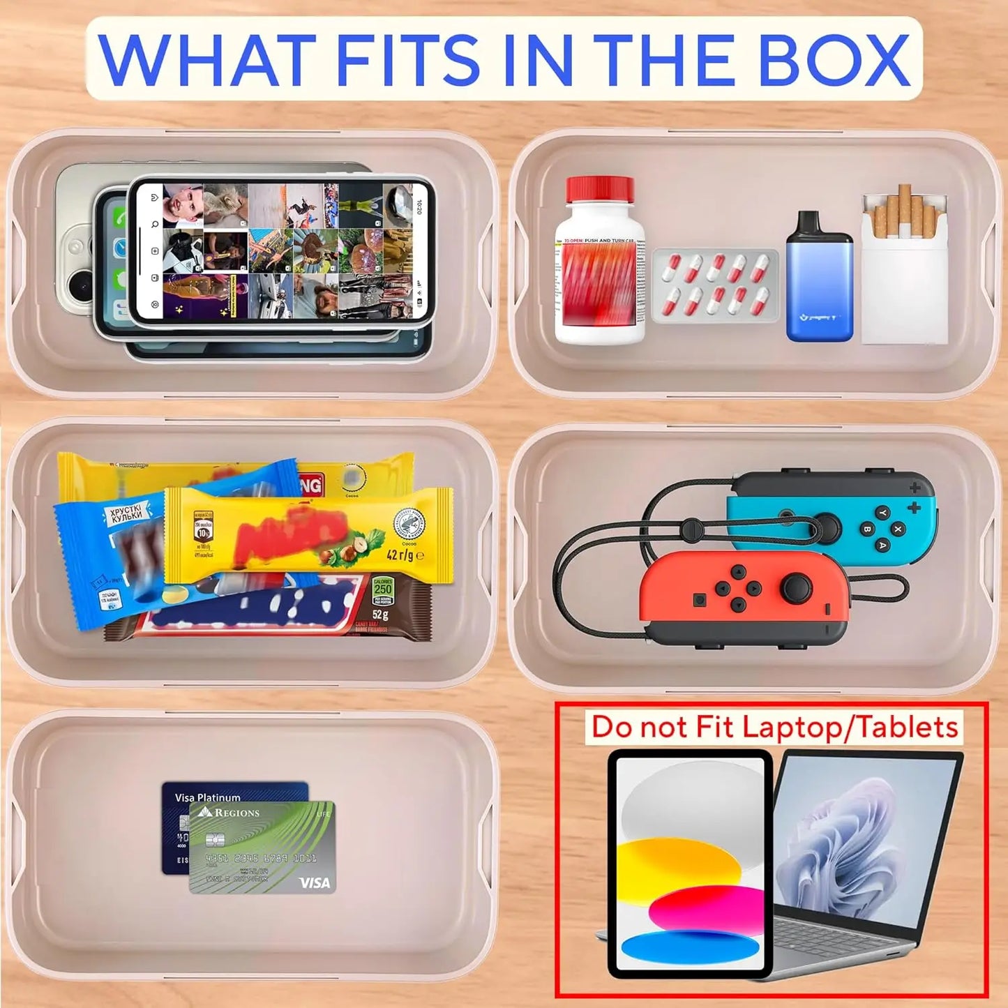 Timer Lock Boxes Electronic Lockable Multi-Function Container Safe Storage for Phones Cigarettes Personal Items Files Peaceful Pleasures Health and Wellness