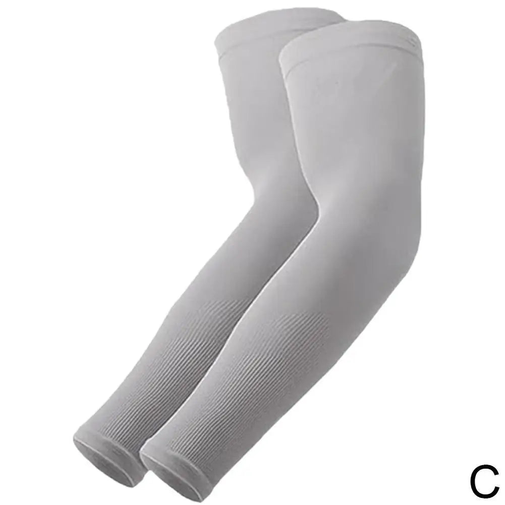 Sports Arm Compression Sleeve for UV Protection Peaceful Pleasures Health and Wellness gray