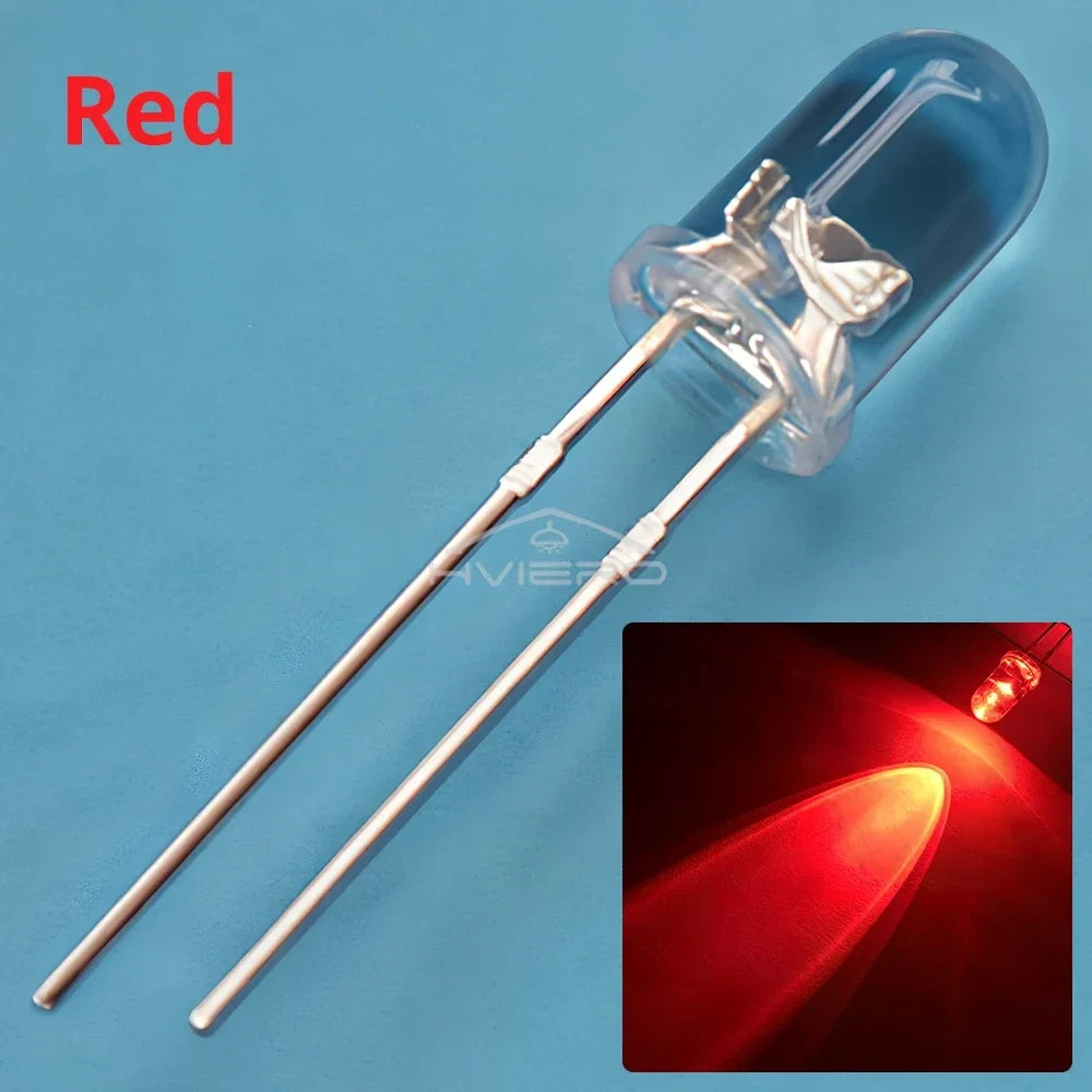 5mm Super Bright LED Diodes 100/200 Pack – 9 Colors