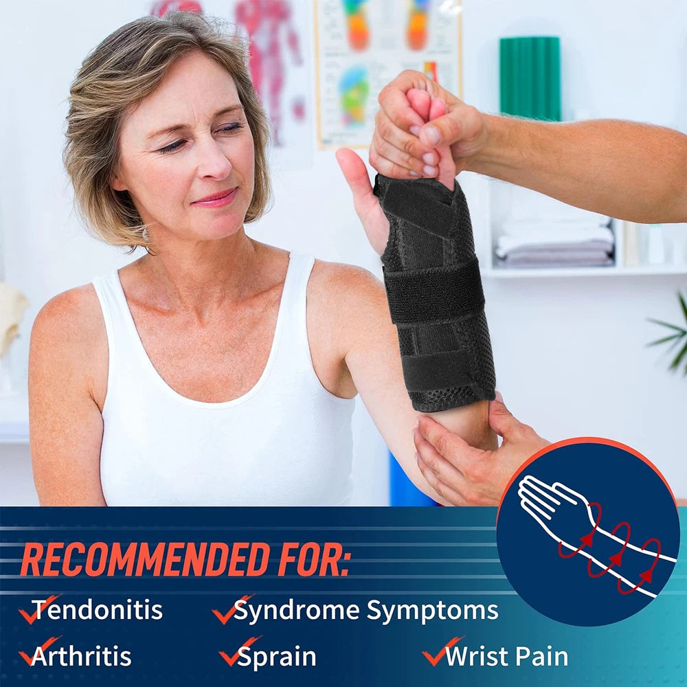 1PC Wrist Brace for Carpal Tunnel Relief – Doctor-Developed Night Support with 2 Splints, Adjustable Compression for Arthritis Peaceful Pleasures Health and Wellness