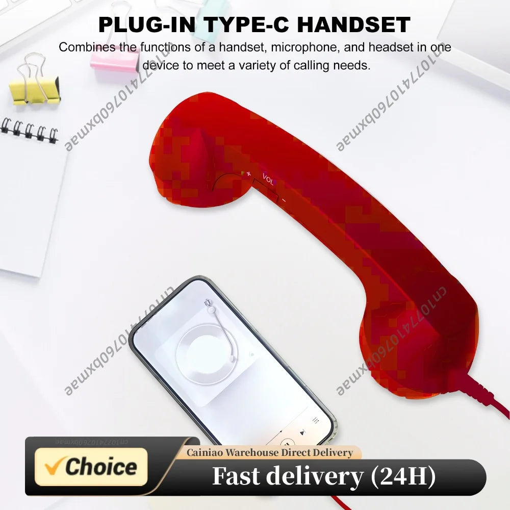 Telephone Wired Handsets with Volume Control & Mic Wired Landline Handle Receiver for Cell Mobile Video Conferences Calls Peaceful Pleasures Health and Wellness