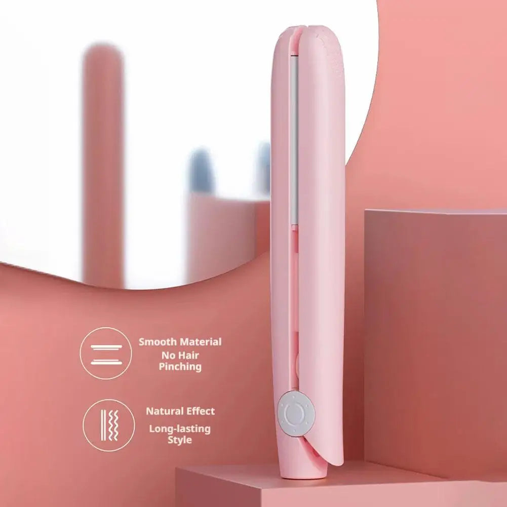 2-in-1 PTC Hair Straightener Styling Appliances Hot Combs Tools Heated Flat Iron Beard Styler Professional Brush Curling Iron Peaceful Pleasures Health and Wellness