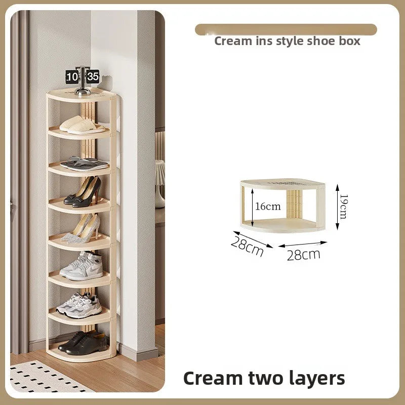 Multi-Tier Shoe Rack | Space-Saving Narrow Entryway Organizer