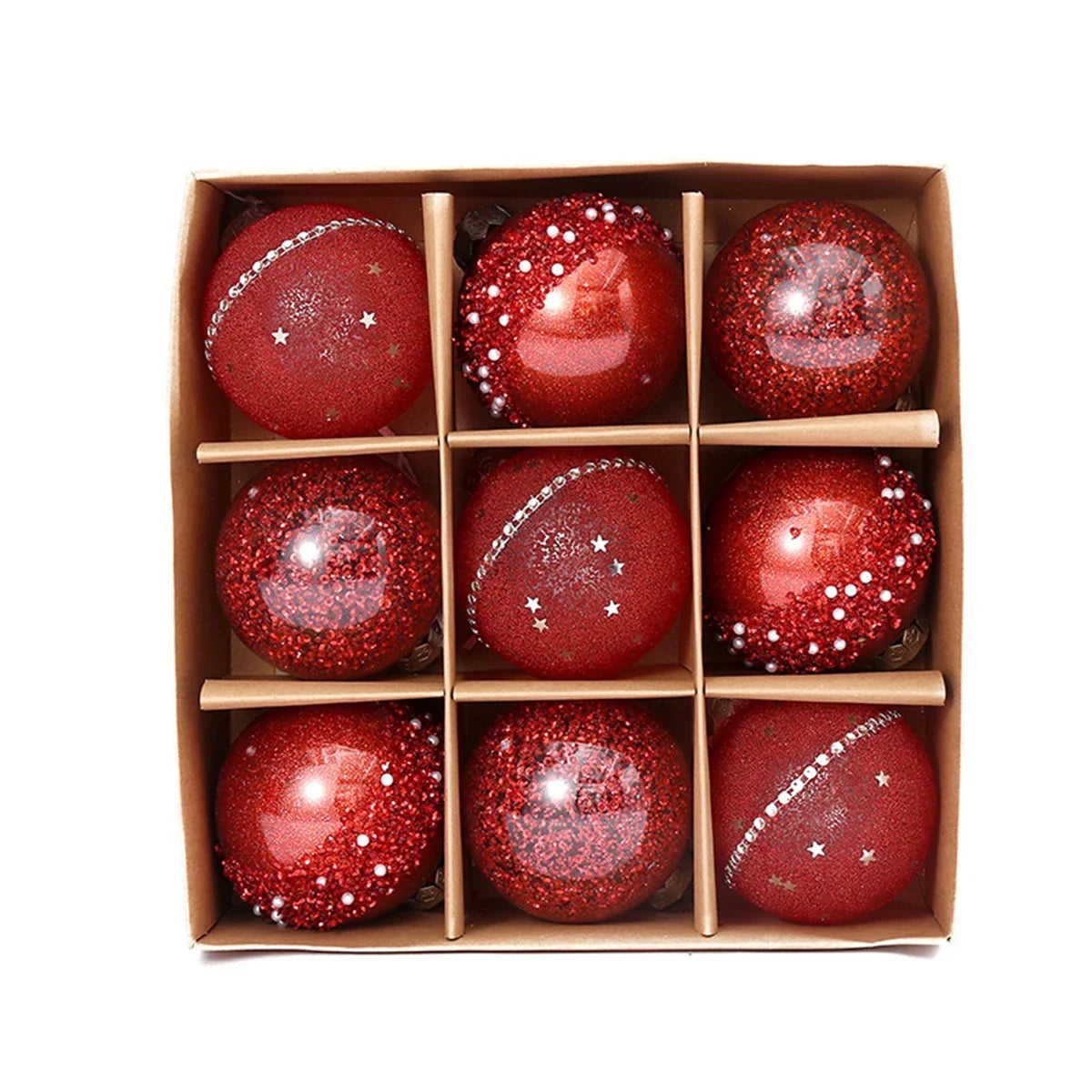 Christmas Ball Ornaments Set of 9 – Classic Holiday Tree Decor