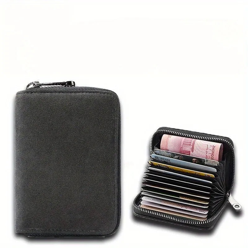 RFID Blocking Card Holder Wallet | Unisex Zipper Organizer