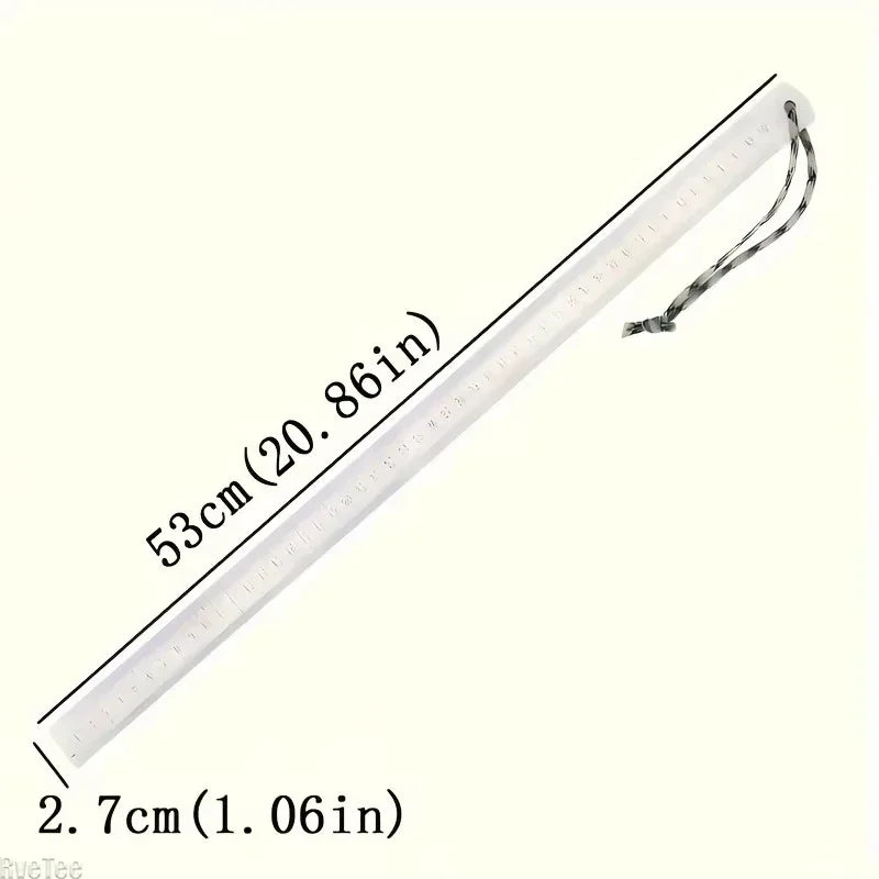 20 Inch Dual-Scale Stainless Steel Ruler Durable Thickened Quenched Steel with Random Lanyard Style Drawing & Measuring Peaceful Pleasures Health and Wellness