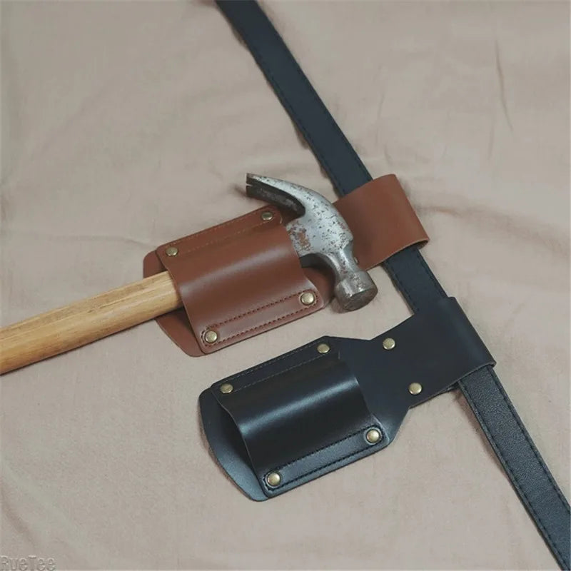 Leather Tool Holster Belt Clip for Hammer Pliers Axe Wrench