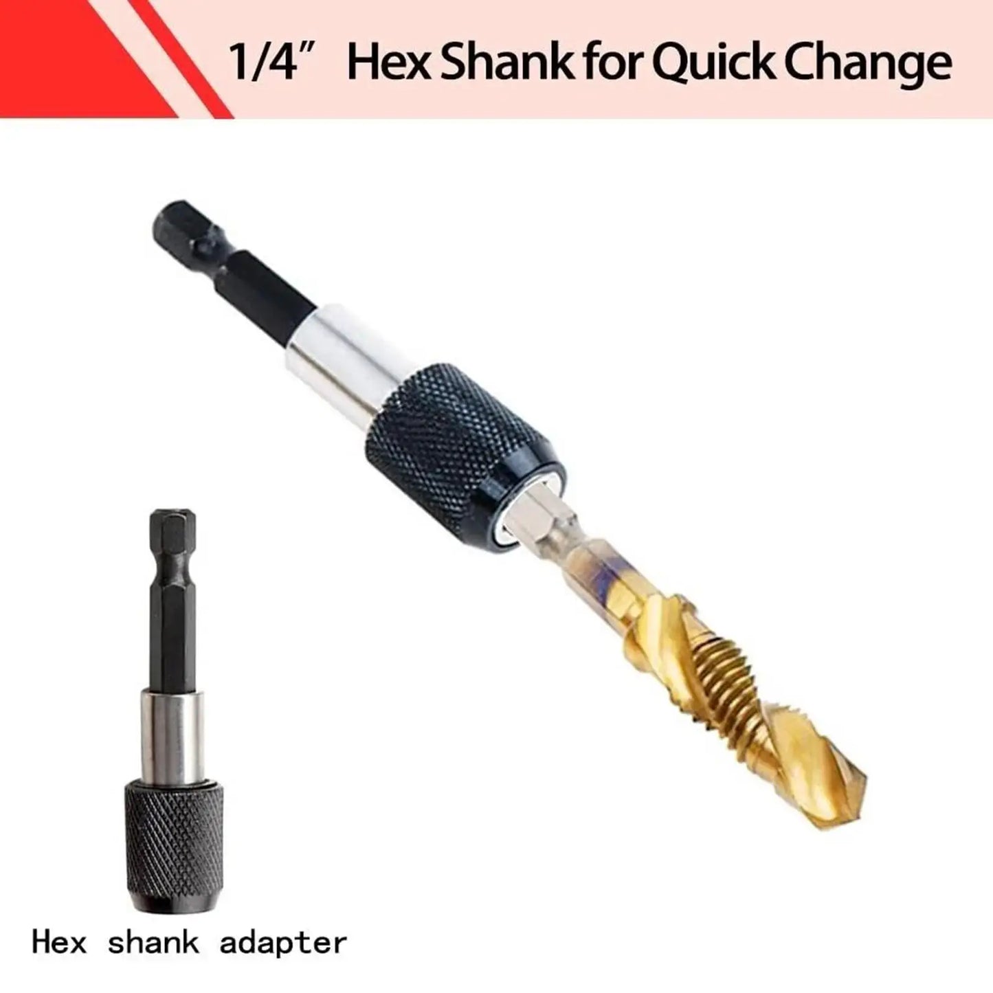 13-Piece Titanium Metric Drill Tap Bit Set | Deburring Drill Tap Bit Set Peaceful Pleasures Health and Wellness