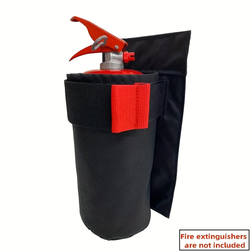 1-Piece Car Fire Extinguisher Holder Bag, Vehicle Fire Extinguisher Storage Bag, Trunk Fixing Magic Velcro Storage Bag, Car Fire Extinguisher Fixing Tool Peaceful Pleasures Health and Wellness