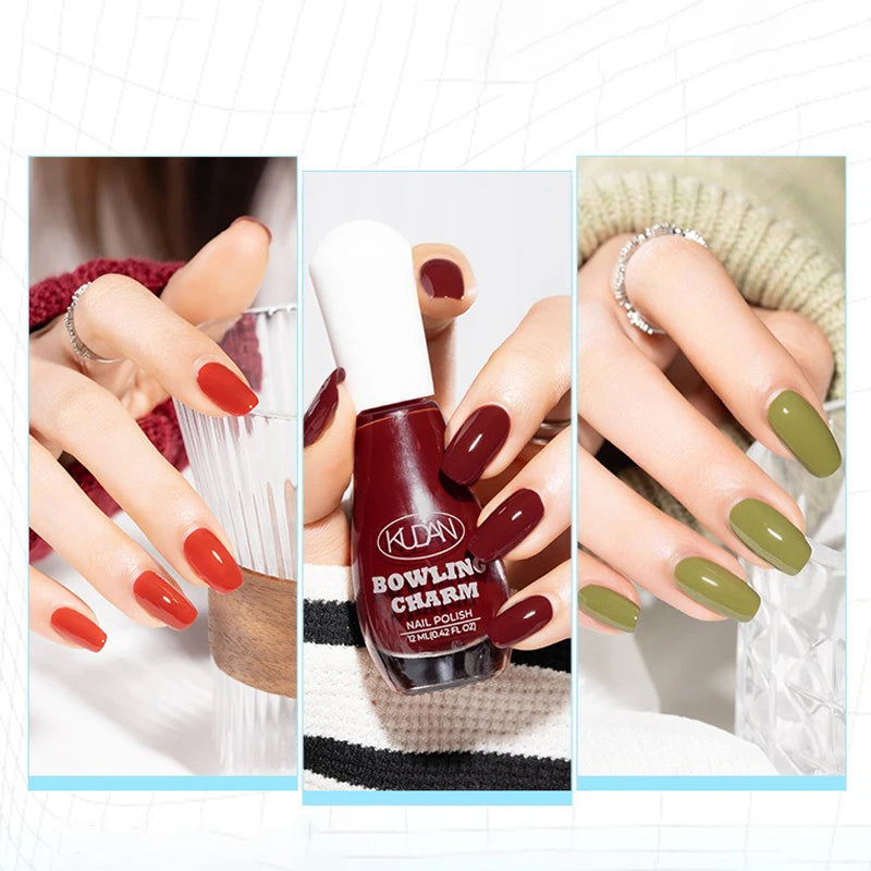40 Colors Water-Based Nail Polish | Quick Dry No-Lamp Tearable