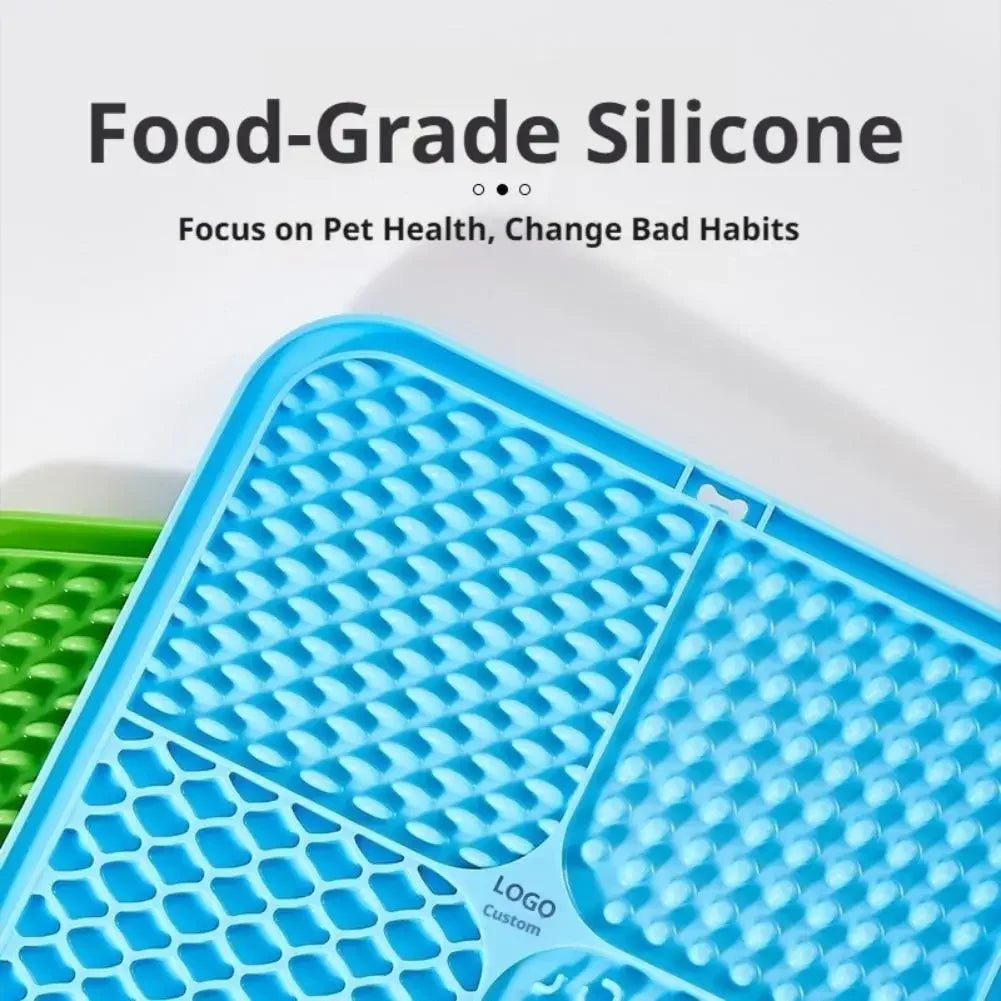 Silicone Pet Slow Feeding Mat With Suction Cups Dog Licking Plate Slow Feeding Mat Fun Feeding Tool Prevent Fast Eating Supplies Peaceful Pleasures Health and Wellness
