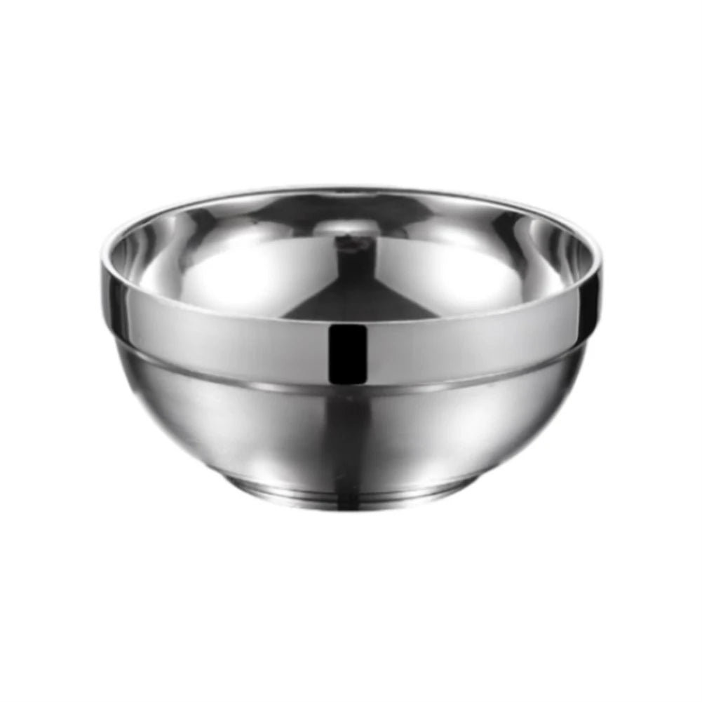 Stainless Steel Bowl Double Layer Thickening Family Kitchens Outdoor