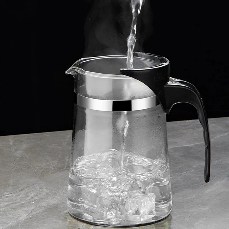 HMLOVE Heat Resistant Glass Teapot Puer Kettle Tea Infuser Filter