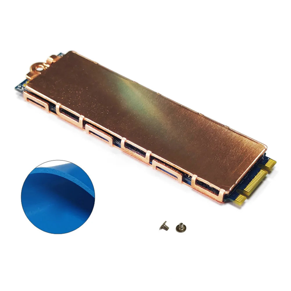 M.2 NVMe SSD Heatsink with Thermal Pads – Copper Cooler for 2280 Laptops Peaceful Pleasures Health and Wellness 2 Sides United States