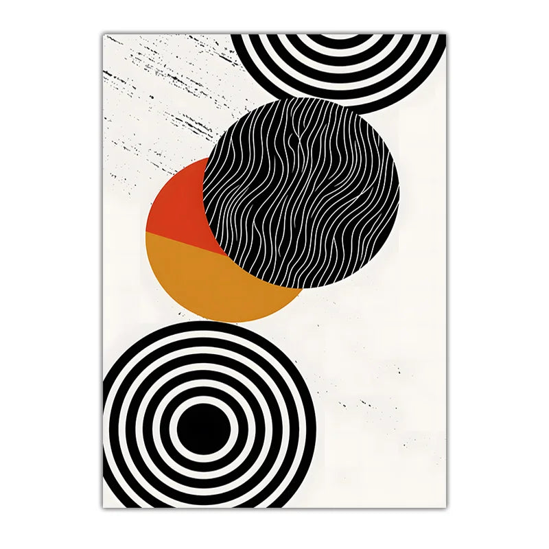 Abstract Wall Art Black and White Geometric Line Canvas Paintin Modern Style Poster Prints for Living Room Wall Decor Peaceful Pleasures Health and Wellness 01 15x20cm No Frame China Mainland