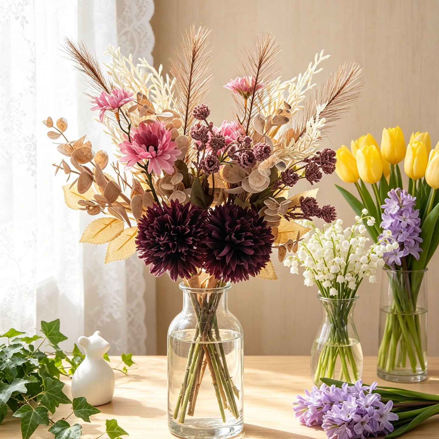 Silk Chrysanthemum Artificial Flower Bouquet | Wedding & Home