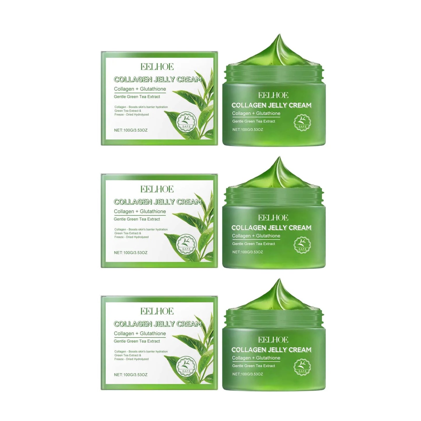 Green Tea Collagen Jelly Cream – Pore Minimizer & Moisturizer
