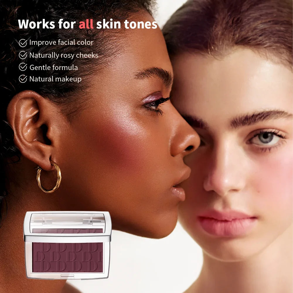 6-Color Embossed Matte Blush Palette with Brush | ibcccndc
