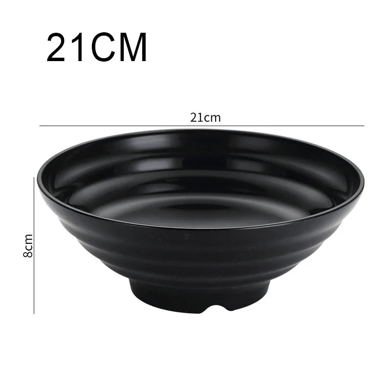 Thickened Plastic Ramen Bowl – Anti-Slip & Large Capacity
