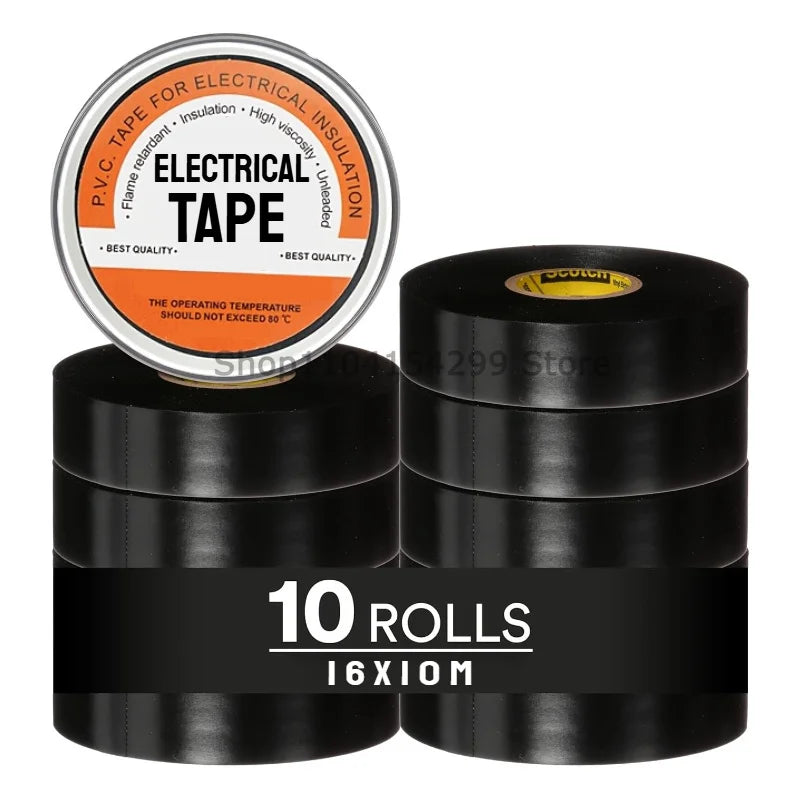 Black PVC Electrical Insulating Tape – Flame Retardant, 600V