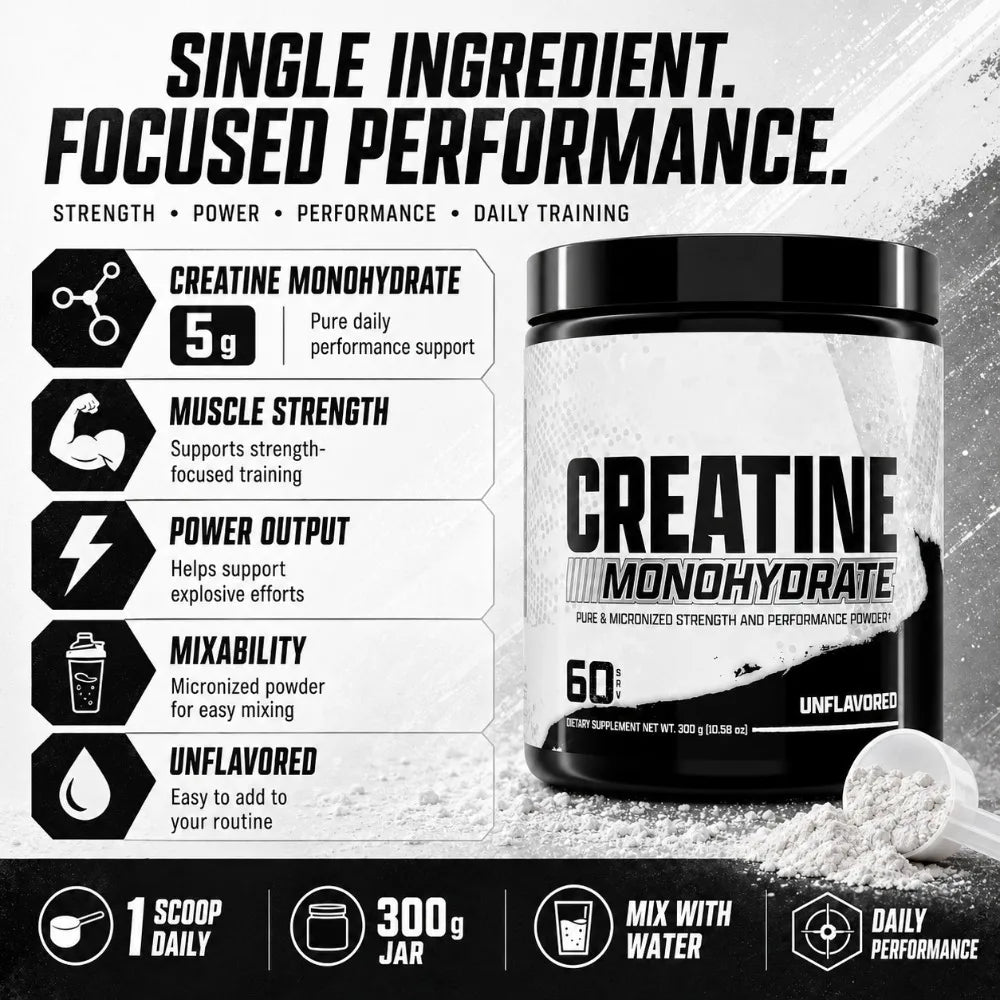 Pure Micronized Creatine Monohydrate Powder 300g | 5g Serving Creatine Supplement Peaceful Pleasures Health and Wellness