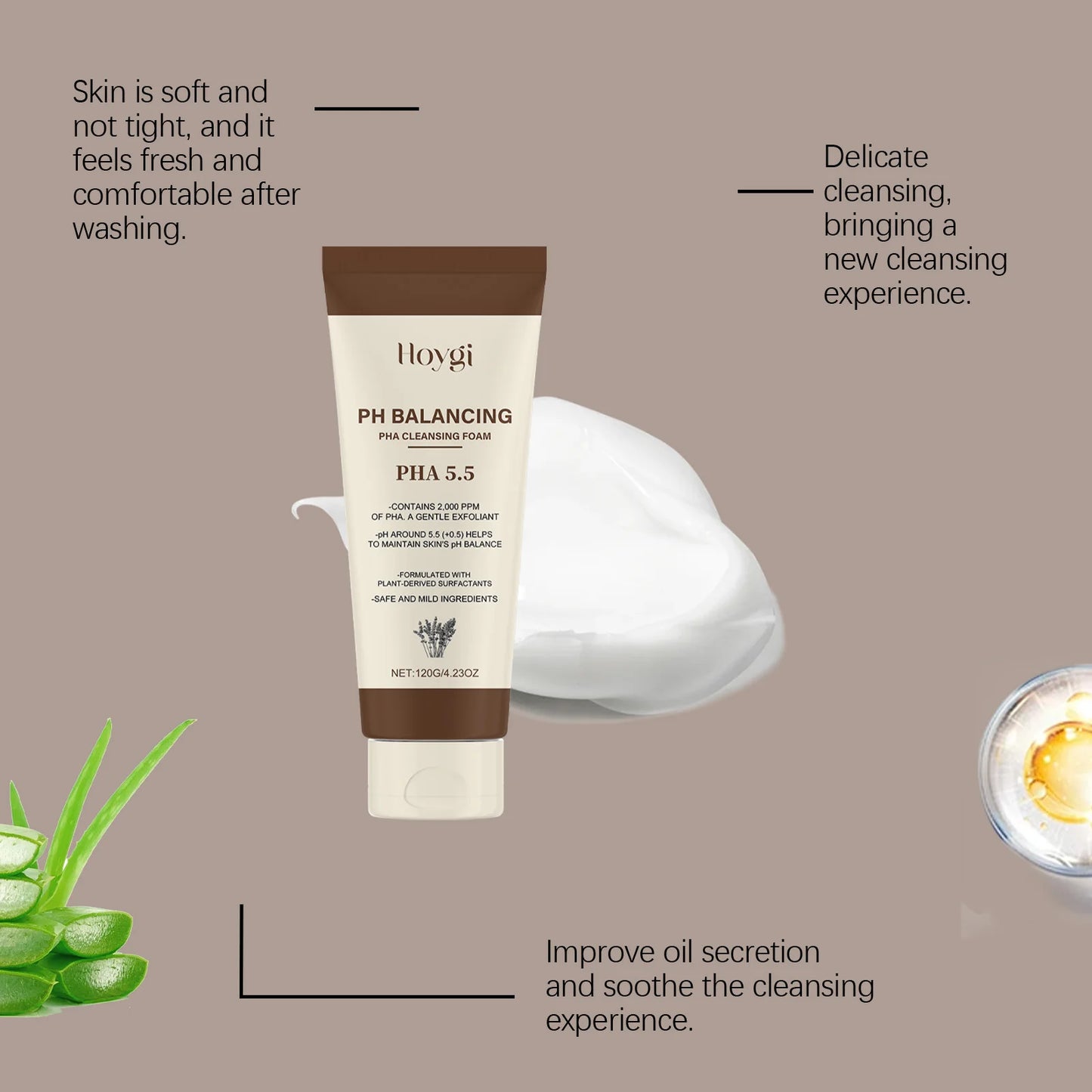 Hydrating Cleansing Foam – Gentle Aloe & Mint Face Wash