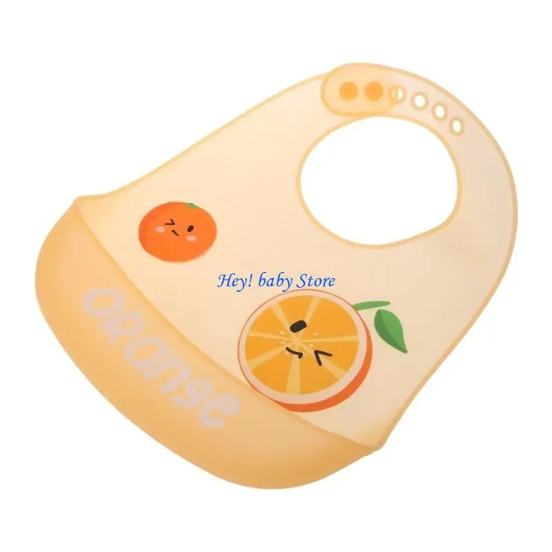 Waterproof Silicone Baby Bib | Cartoon, Adjustable 0–36 Months