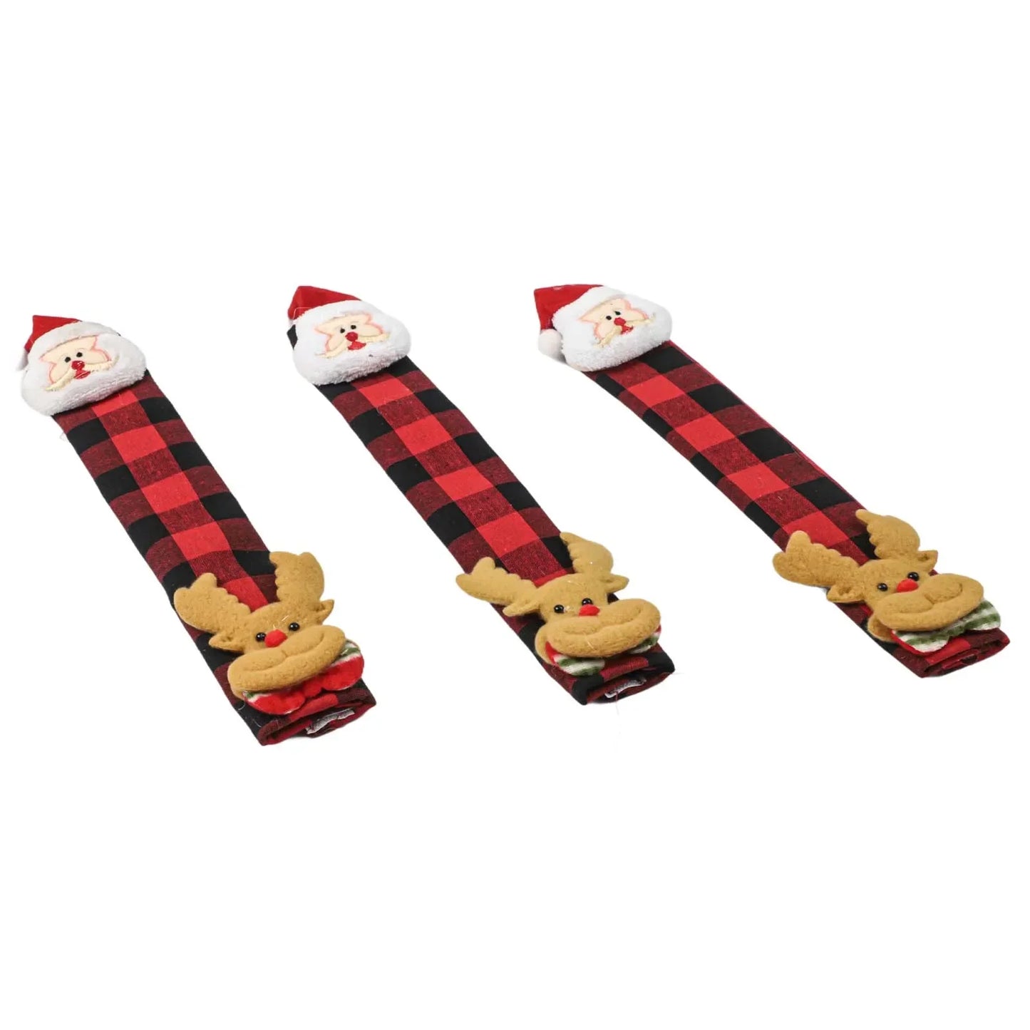 Christmas Fridge Handle Covers | 3D Holiday Designs, 8-Pack
