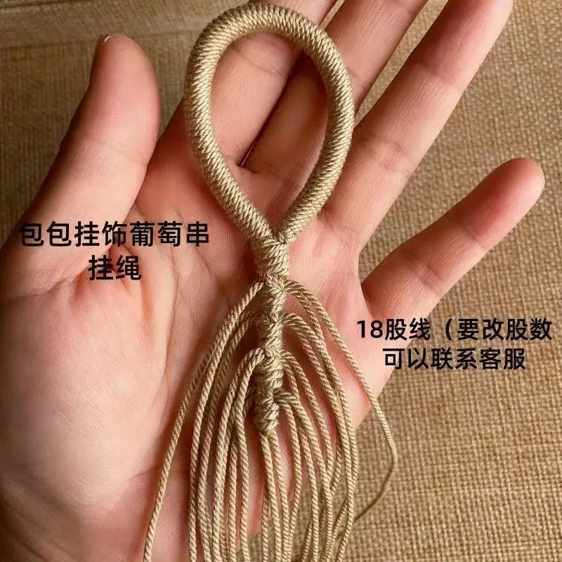 Grape Skewer Hand Braided Rope Nutshell Wind Chime Special Pull Ring