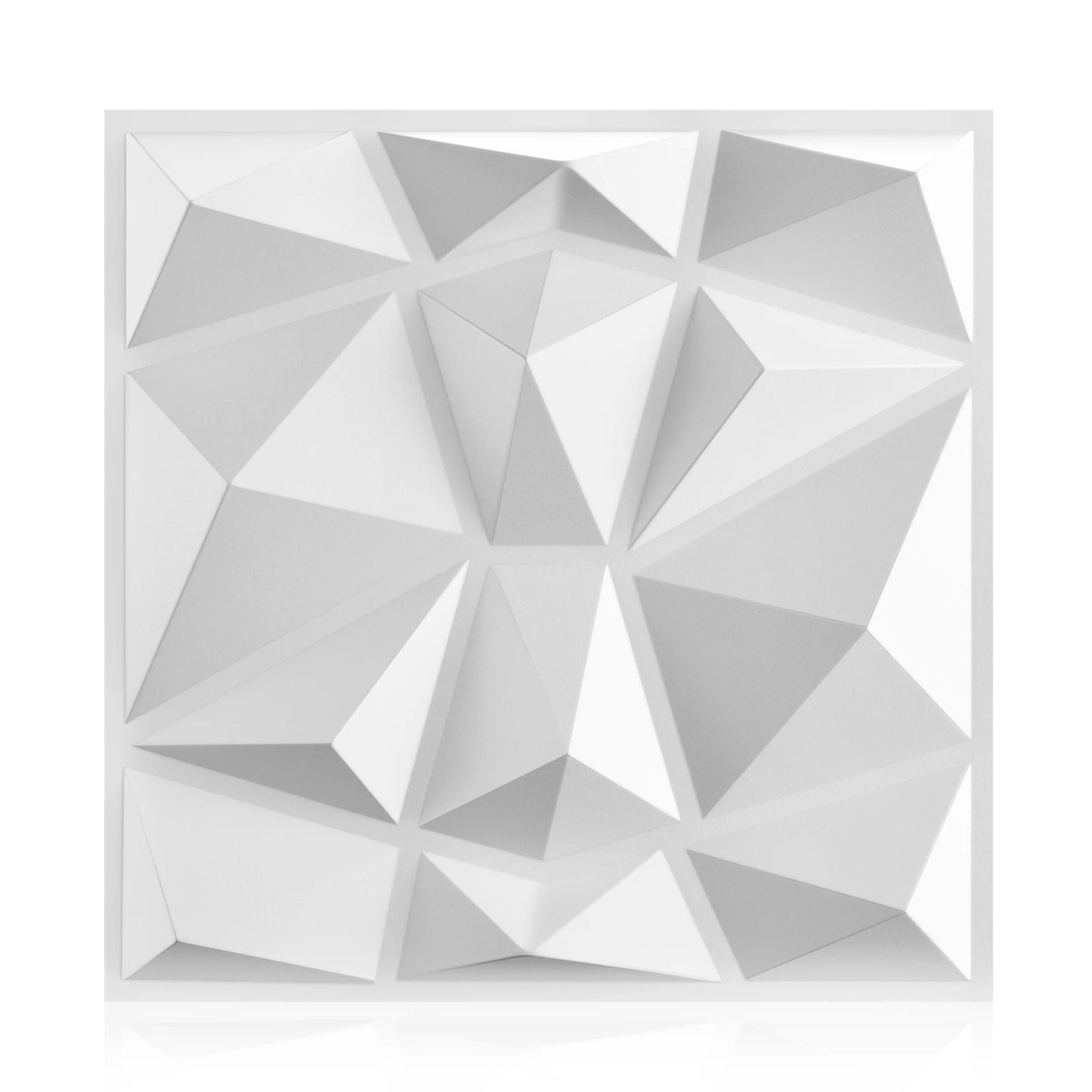20/30PCS 3D diamond patterned PVC wall panel, suitable for indoor wall decoration, 11.8 x 11.8 inches (including tape) Peaceful Pleasures Health and Wellness WHITE 30pcs