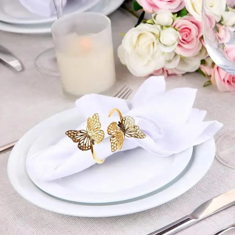 Butterfly Napkin Rings | Elegant Wedding & Party Table Decor