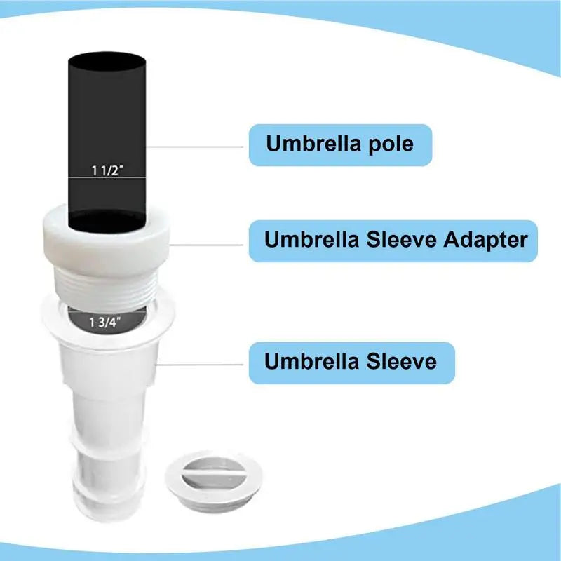 Pool Umbrella Base Sleeve Inserts – Anti-Slip Hole Plugs 4-Pack