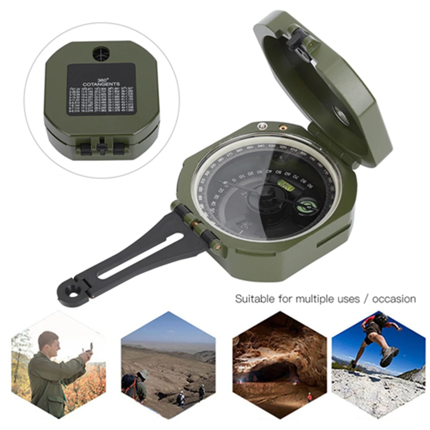 Professional Geological Compass | Waterproof & Luminous Dial