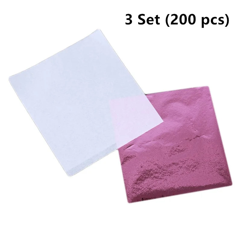 100/300 Sheets Imitation 24K Gold Foil Leaf for Crafts & Cake Decor