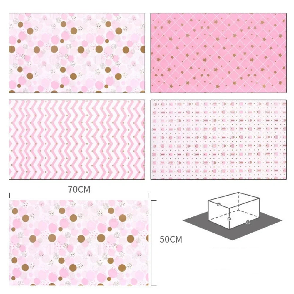 Pink Glitter Marble Christmas Wrapping Paper | DIY Gift Wrap