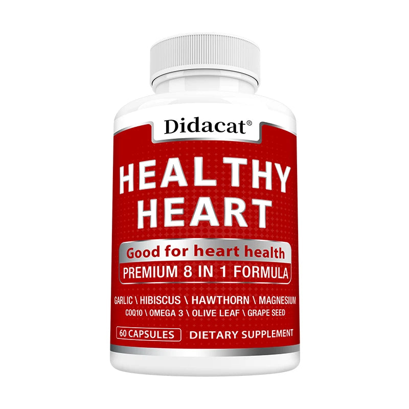 Healthy Heart - with COQ 10 Garlic, Magnesium, Hawthorn - ‌Antioxidant, Cardiovascular and Heart Health Supplement Peaceful Pleasures Health and Wellness 60 count-1 bottle