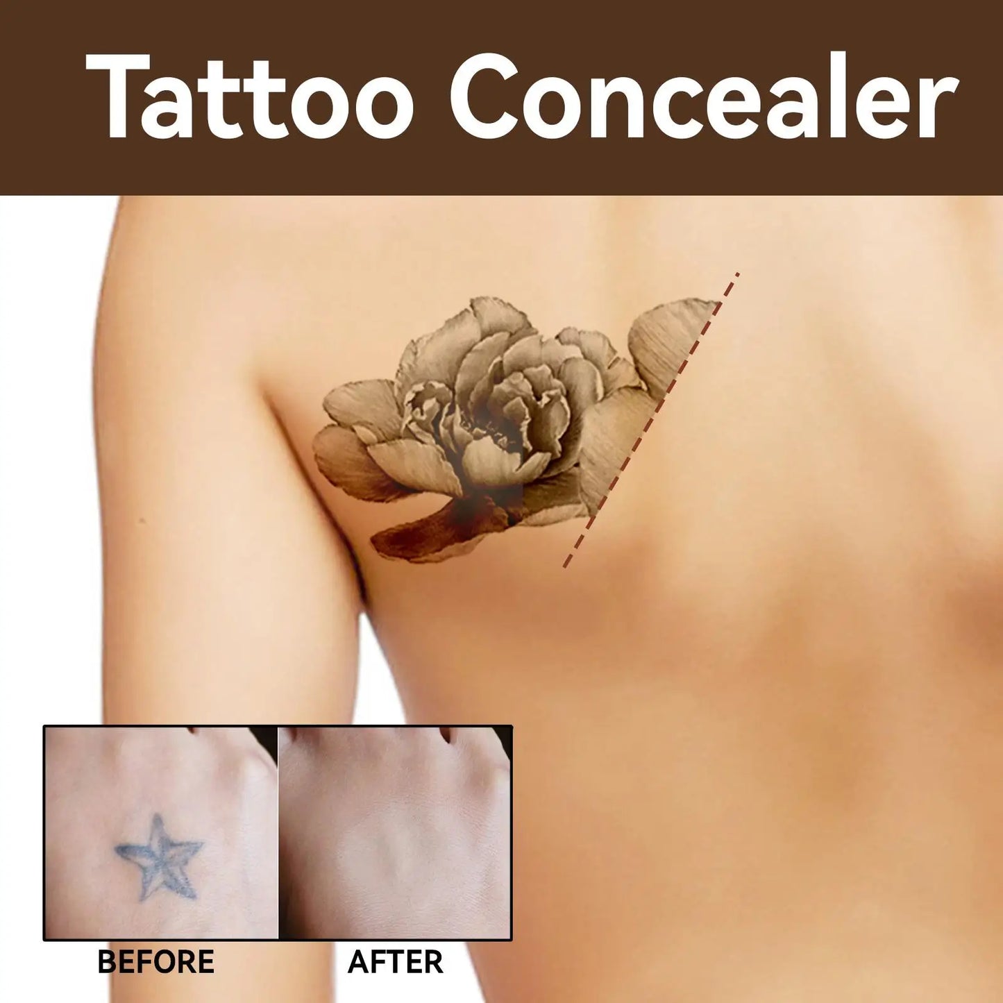 Waterproof Tattoo Concealer Cover Scar Makeup Brighten Foundation Cream Freckle Birthmarks Cover Concealer Body Coverage Cream Peaceful Pleasures Health and Wellness