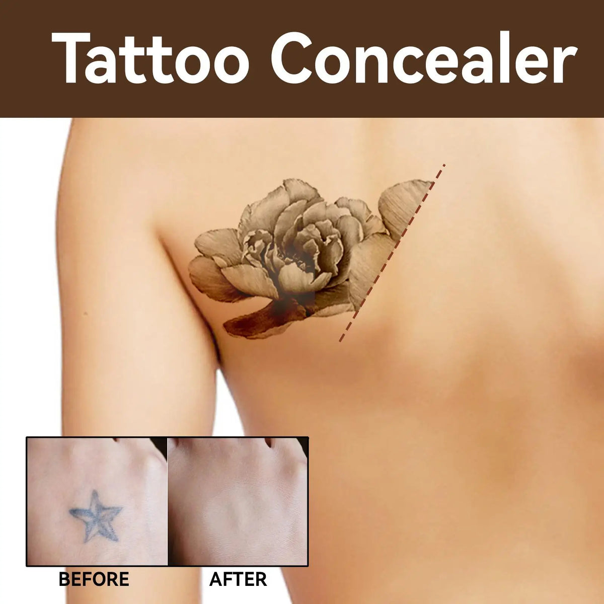 Waterproof Tattoo Concealer Cover Scar Makeup Brighten Foundation Cream Freckle Birthmarks Cover Concealer Body Coverage Cream Peaceful Pleasures Health and Wellness