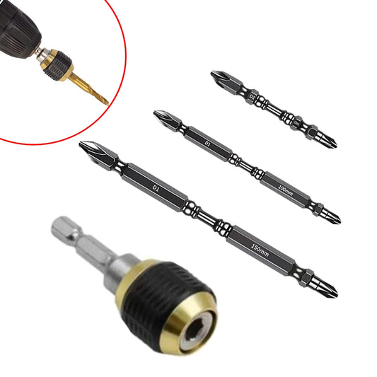 Drill Chuck Screwdriver Hex Shank Quick Change Adapter Double Head Peaceful Pleasures Health and Wellness