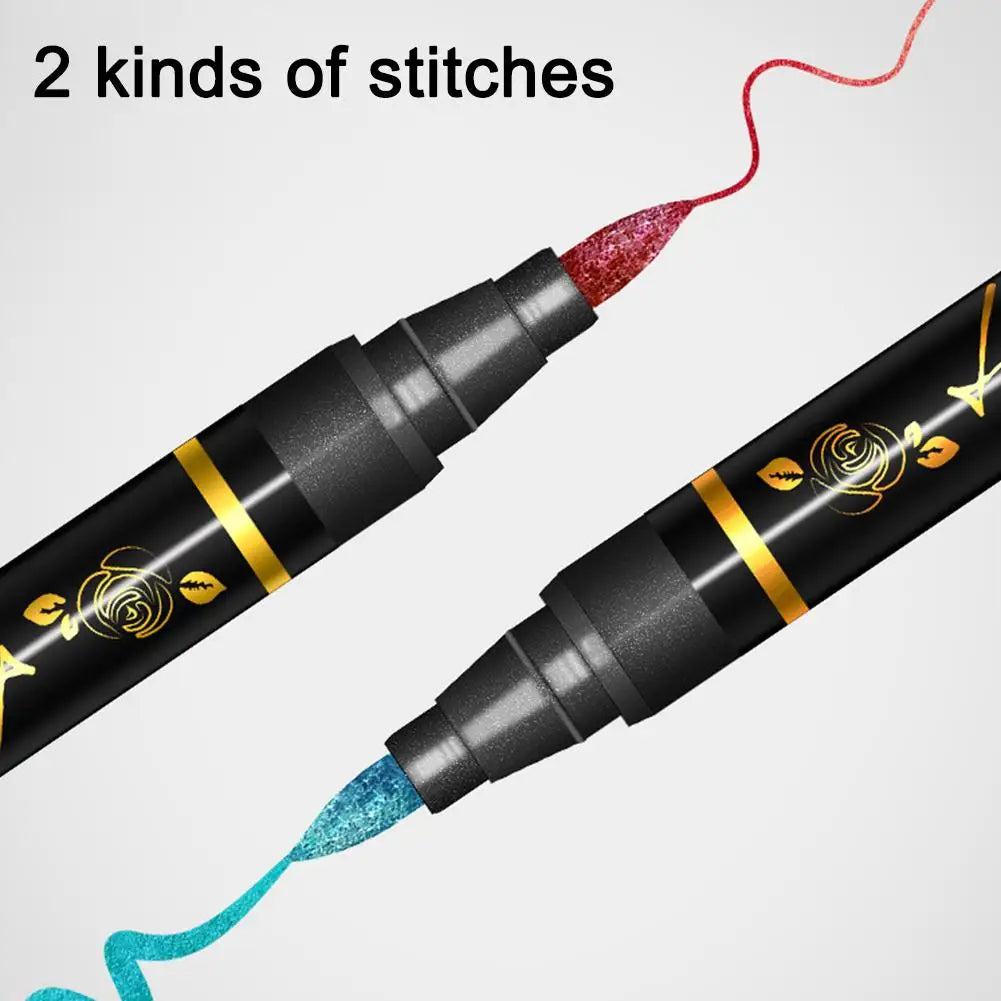 Dual-End Temporary Tattoo Markers – 10 Color Body Art Pens