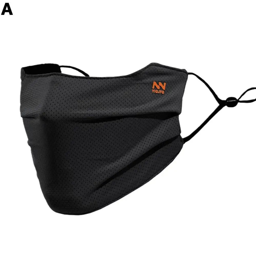 Breathable Ice Silk Face Mask for Sun Protection Peaceful Pleasures Health and Wellness One Size Black