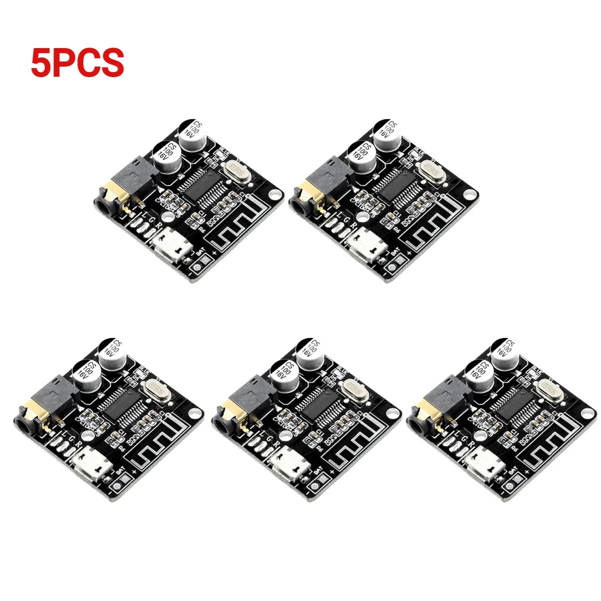 1-5PCS VHM-314 Wireless Stereo Music Module 3.5mm Audio Aux Bluetooth Audio Receiver Board Micro USB 5V Car Audio Decoder Board Peaceful Pleasures Health and Wellness 5PCS