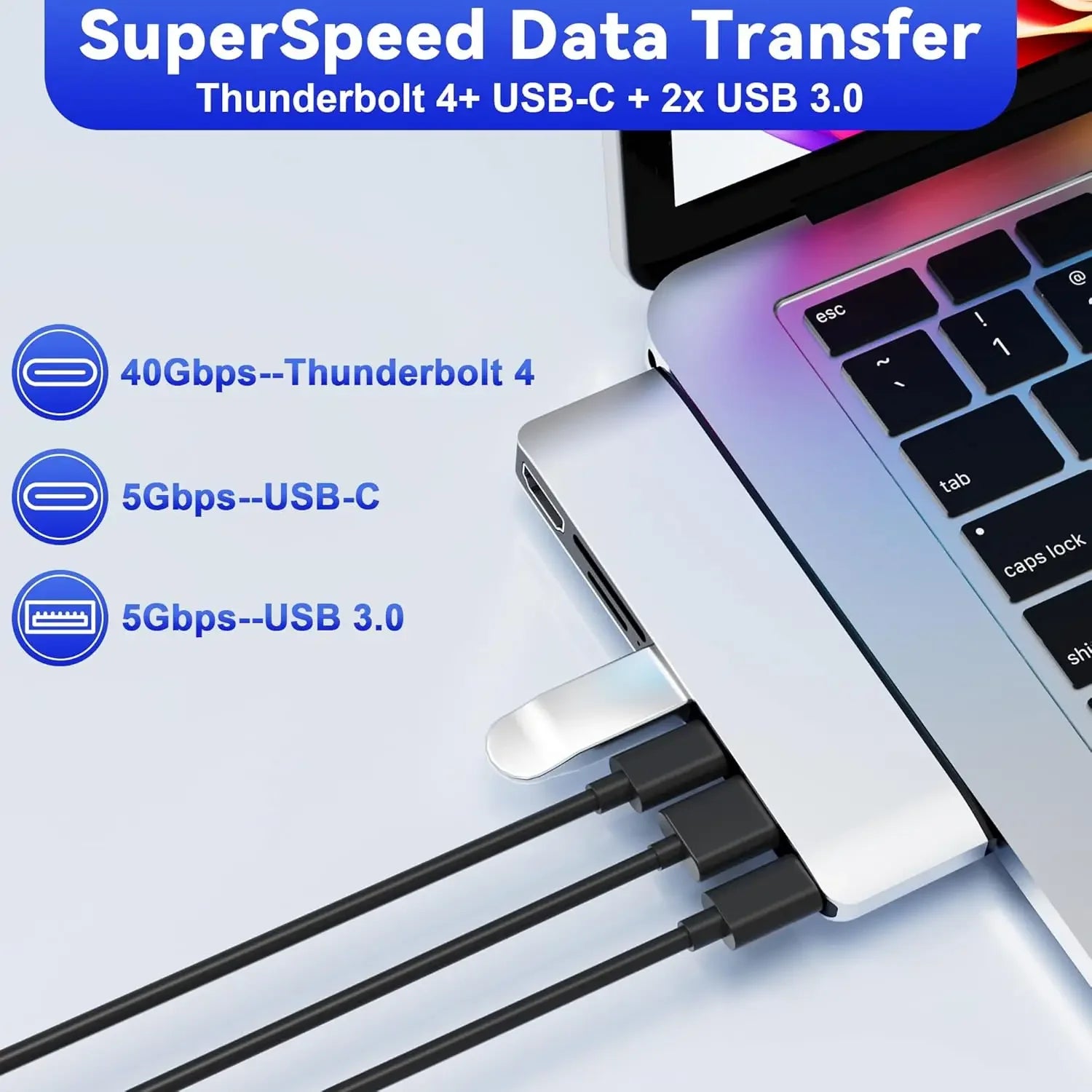 USB-C Hub for Laptop with 4K HDMI, Thunderbolt 4, 100W Charging, SD/TF Card Slots Peaceful Pleasures Health and Wellness
