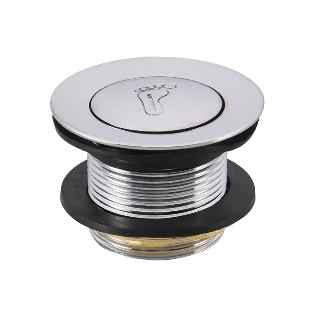 Brass Push-Button Bathtub Pop-Up Drain | Tub Replacement Part